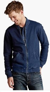 NWOT Lucky Brand Indigo Bomber Jacket